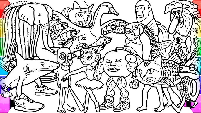 Brainrot Ausmalbilder